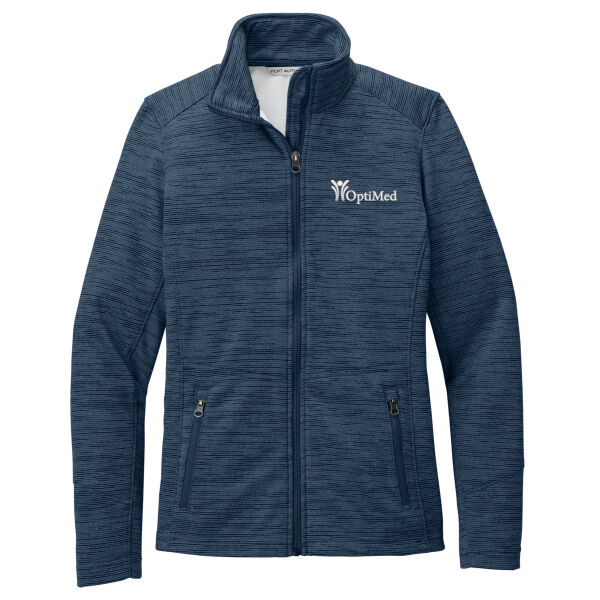 Port Authority® Women's Digi Stripe Fleece Jacket Thumbnail